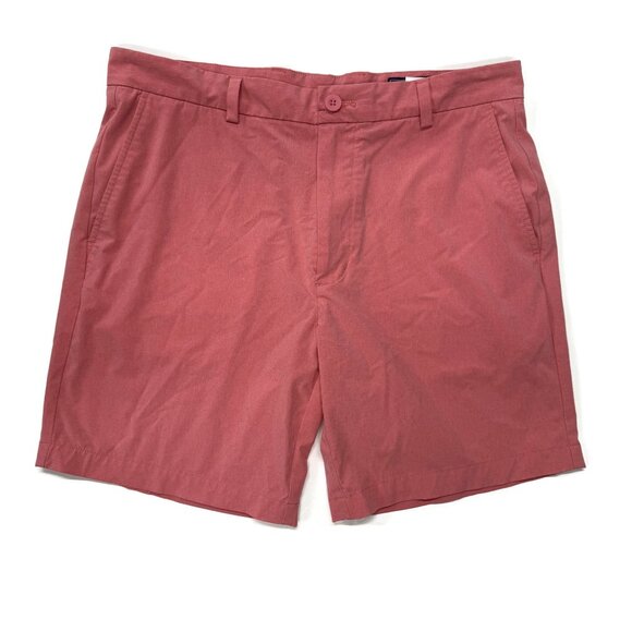 Vineyard Vines Performance Breaker Shorts Mens 34 Pink Chino Golf Flat Stretch - Picture 1 of 7